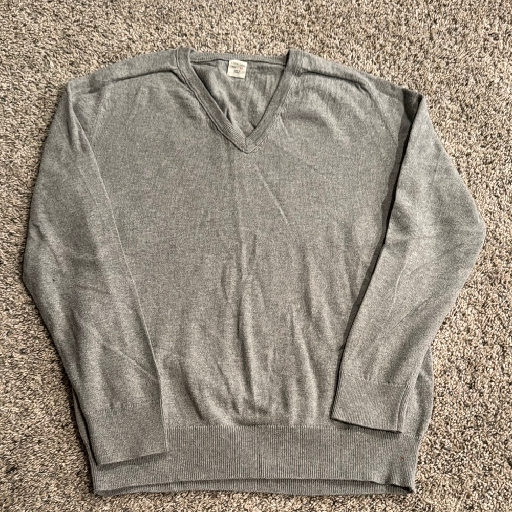Boys Gray Crewcuts V-Neck Sweater